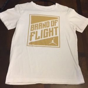 White and gold Jordan shirt